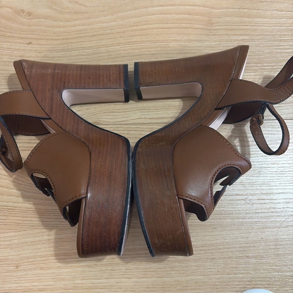 Gucci/Dust Bag Interlocking G Cutout Platform Sandal 38.5/8 $1100 - Picture 10 of 14